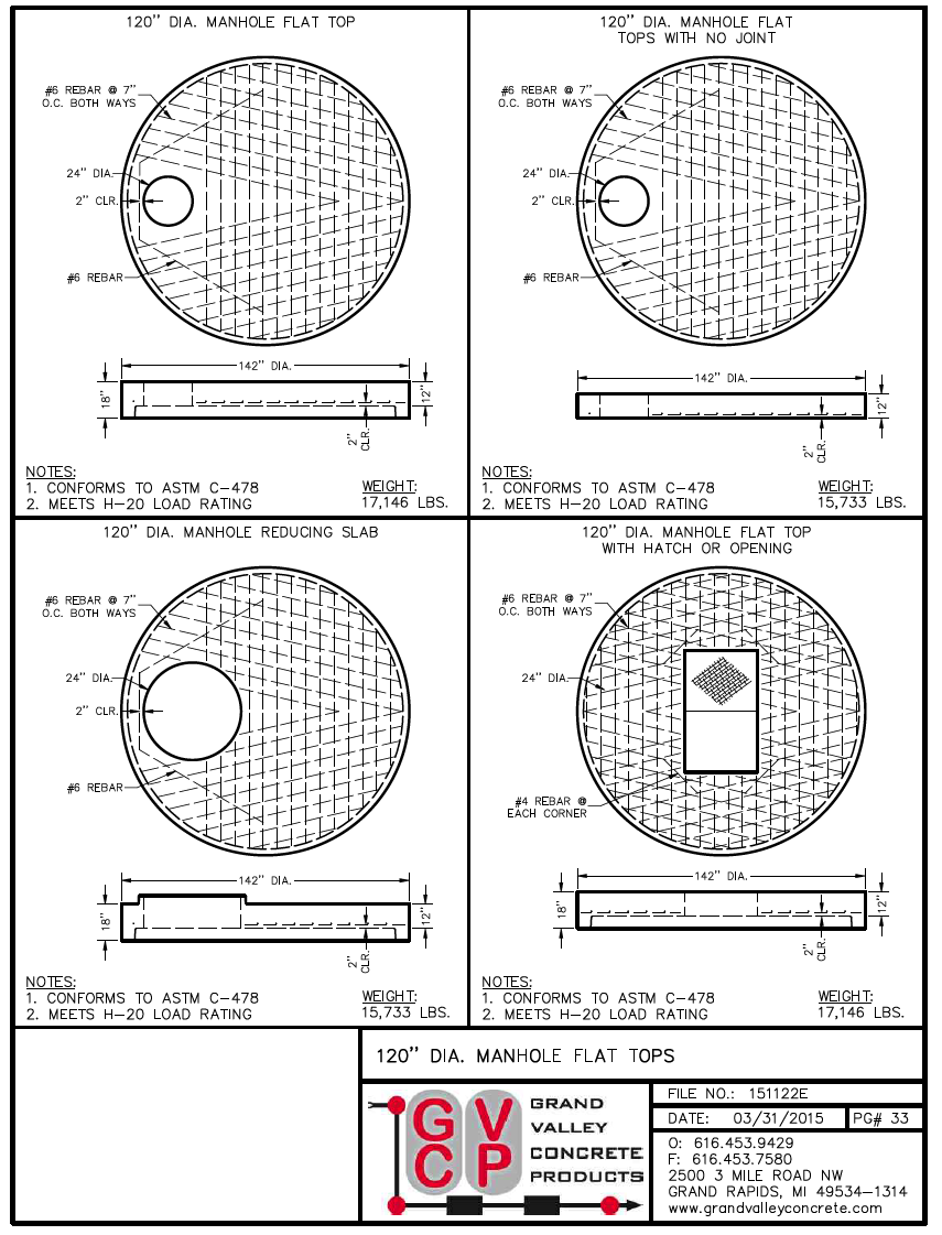 Precast Concrete Product Blueprints | Grand Valley Concrete